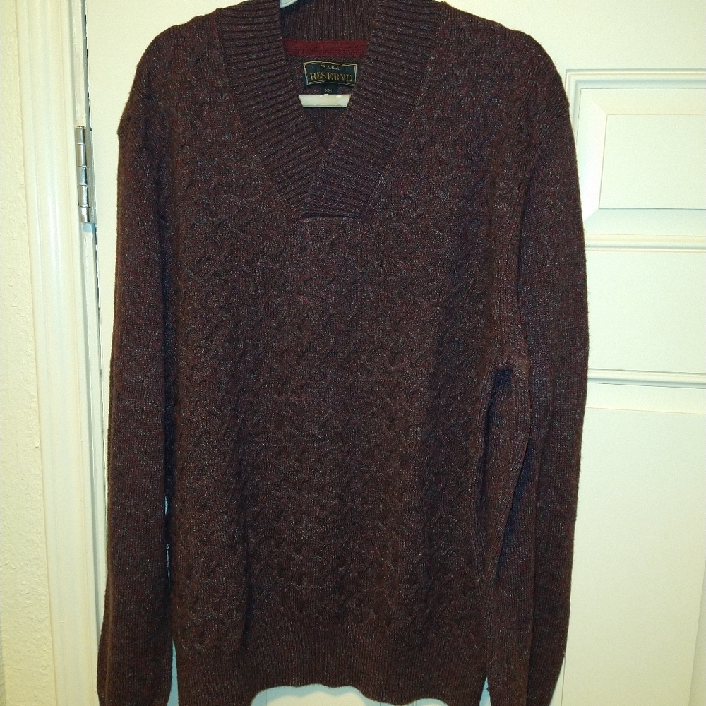 Jos A Bank Reserve Wool Blend V Neck Sweater Men's sz XXL. - Picture 1 of 4